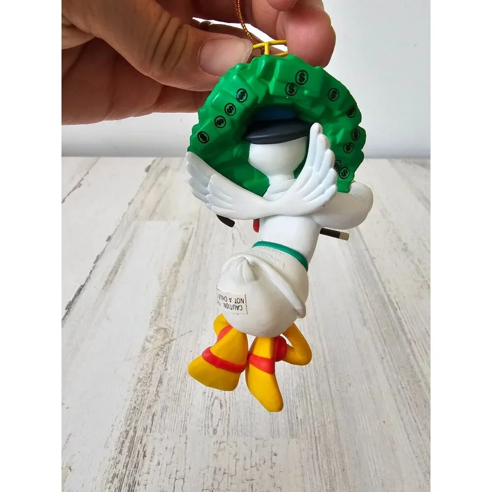 Vintage grolier Donald duck wreath ornament money‎ Angel Xmas tree Scrooge